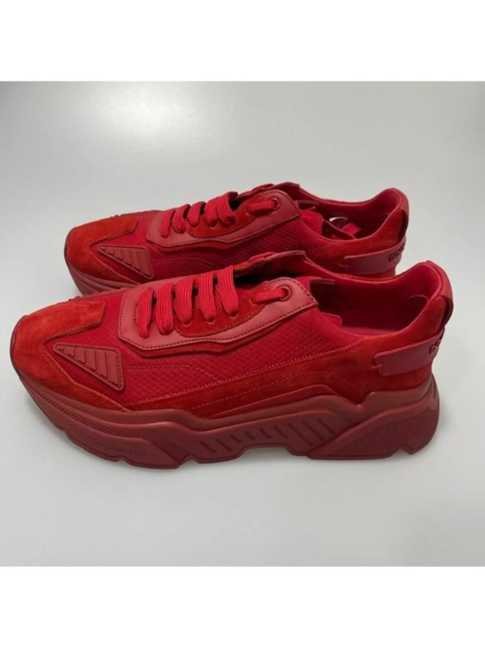 DOLCE & GABBANA Red Daymaster Chunky Sneakers Mens EU 40/US 7